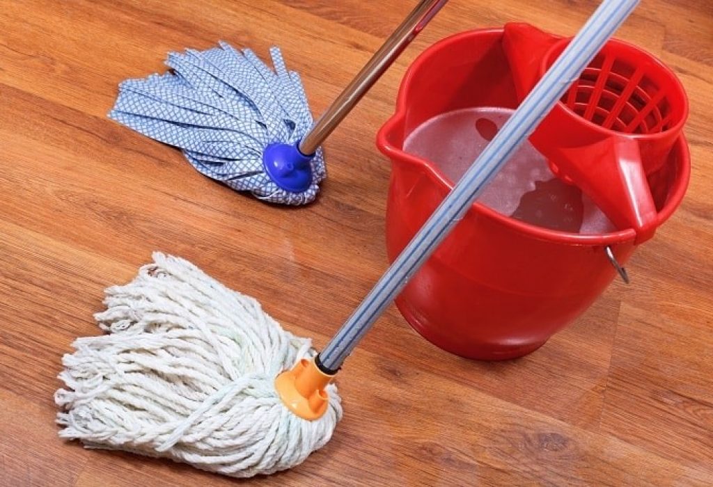 sweep, then mop, how to clean fast